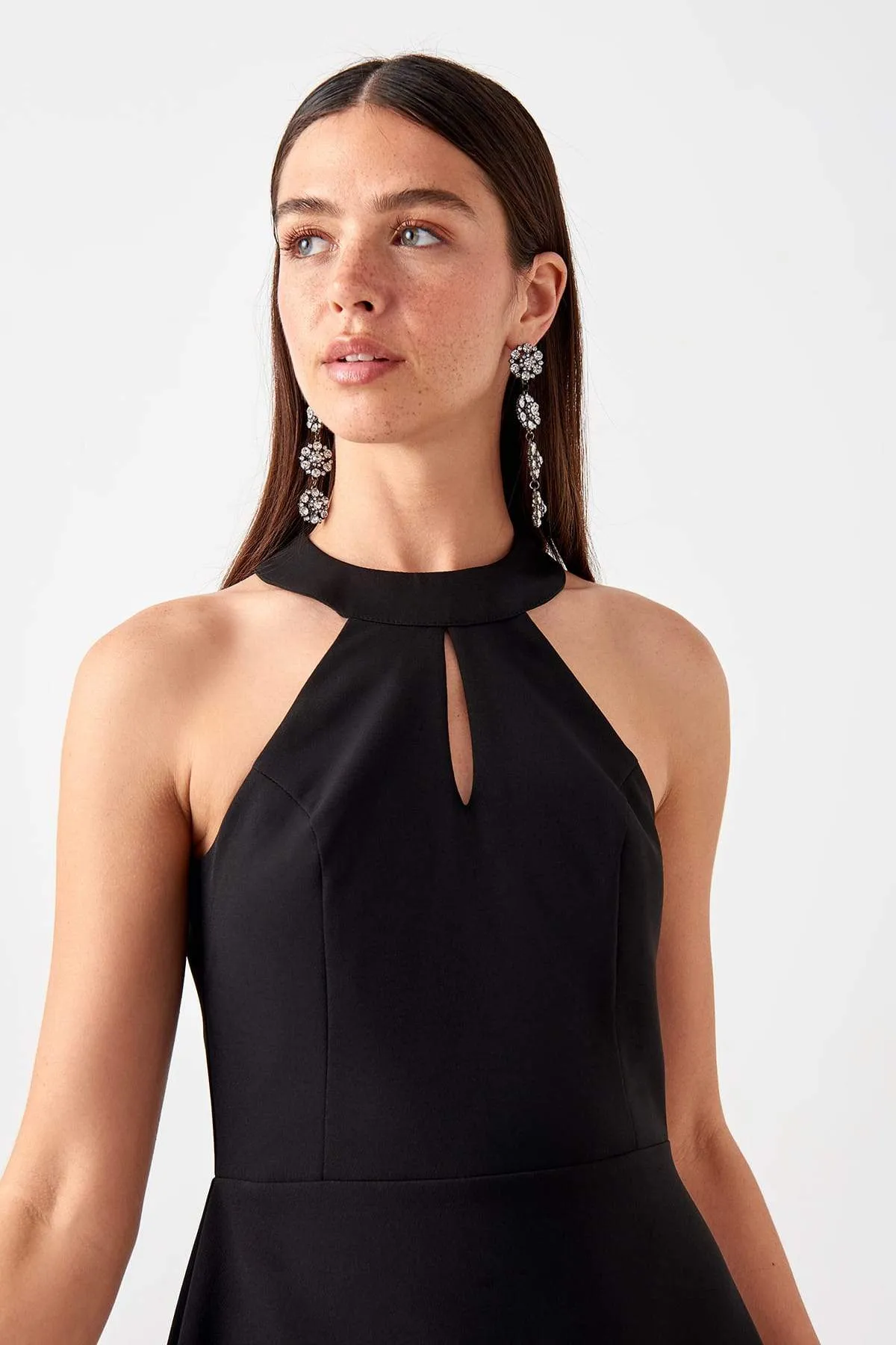 11688 Black Cutout Back Dress