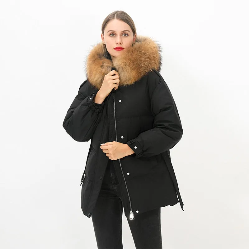 2020 High Quality Winter Women's Jacket 90% White Duck Down Coat