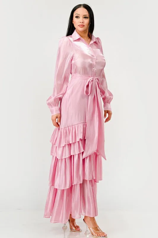 Aurora Tiered Elegance Full Maxi Dress