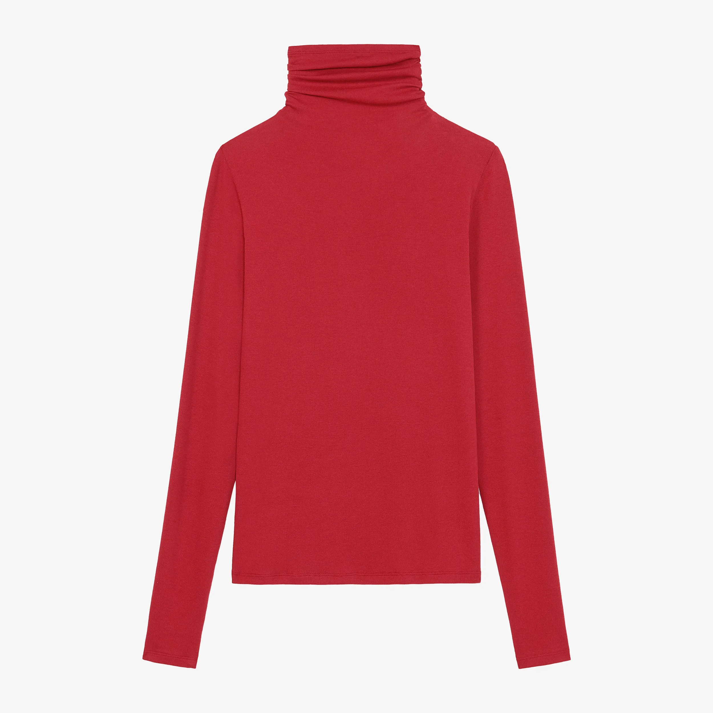 Axam Turtleneck - Organic Ribbed Pima Cotton :: Cardinal