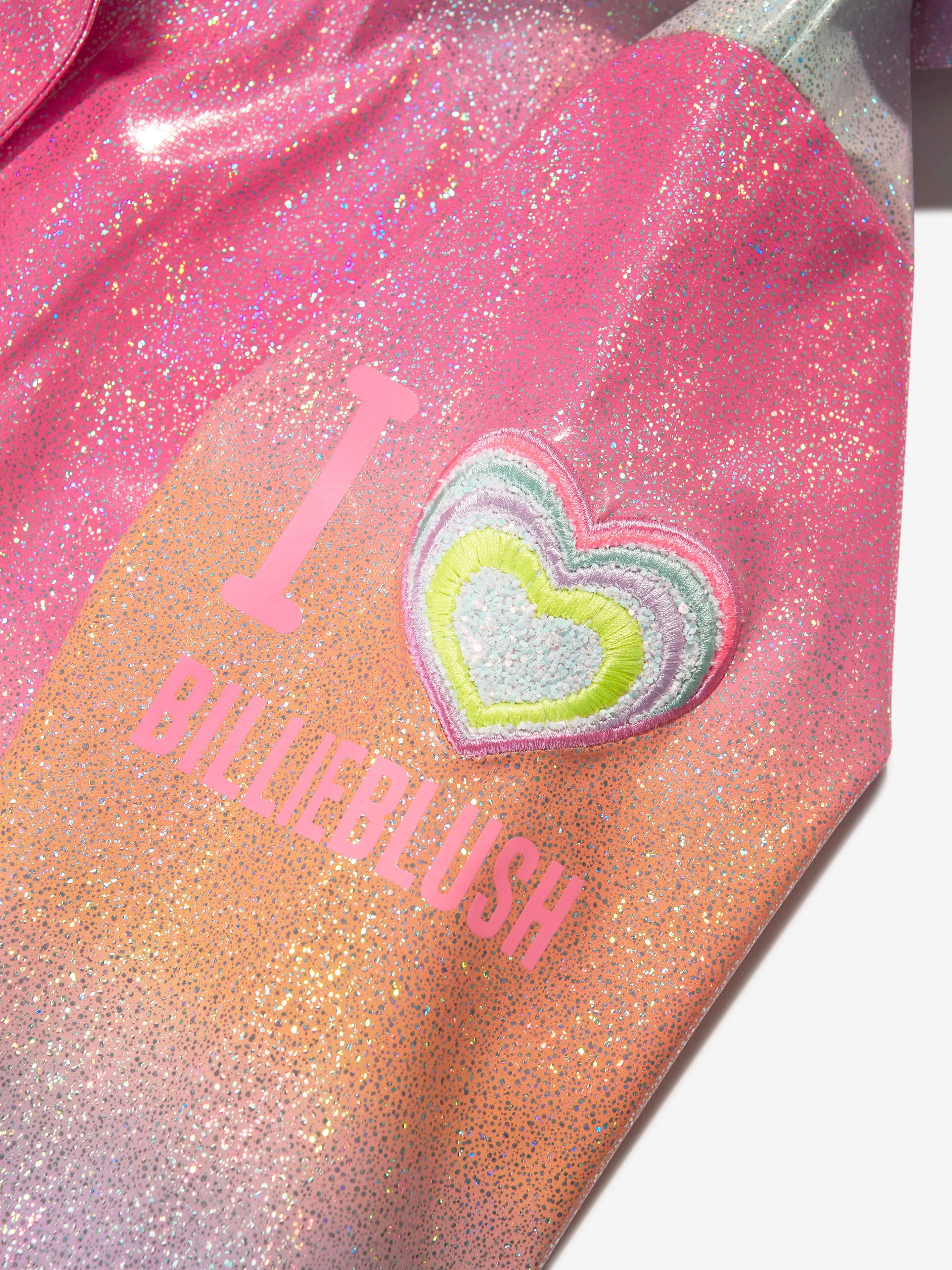 Billieblush Girls Glittered Raincoat in Multicolour