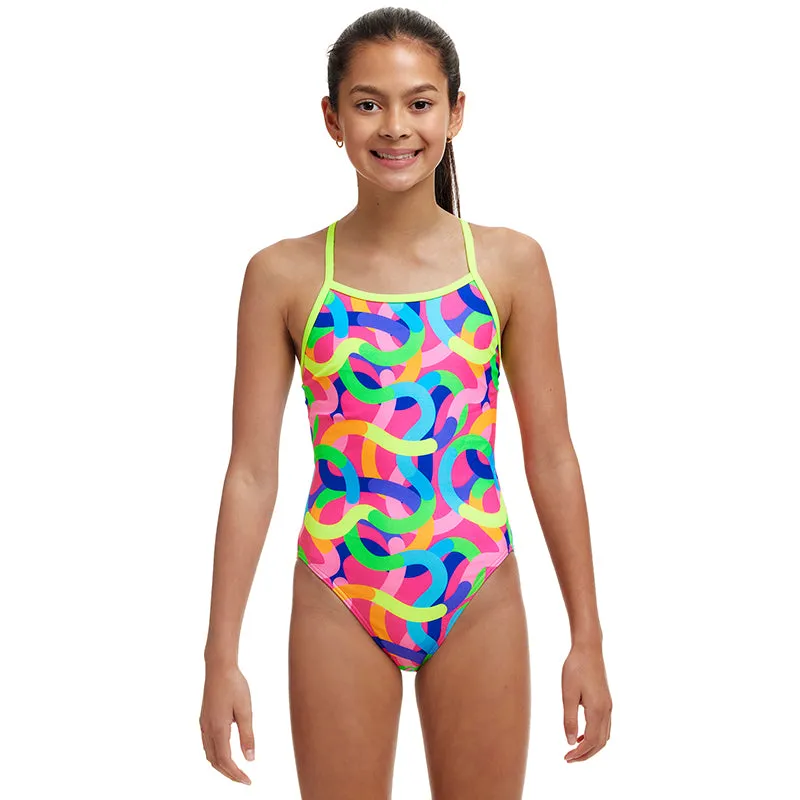 Funkita - Curly Wurly - Girls Eco Single Strap One Piece