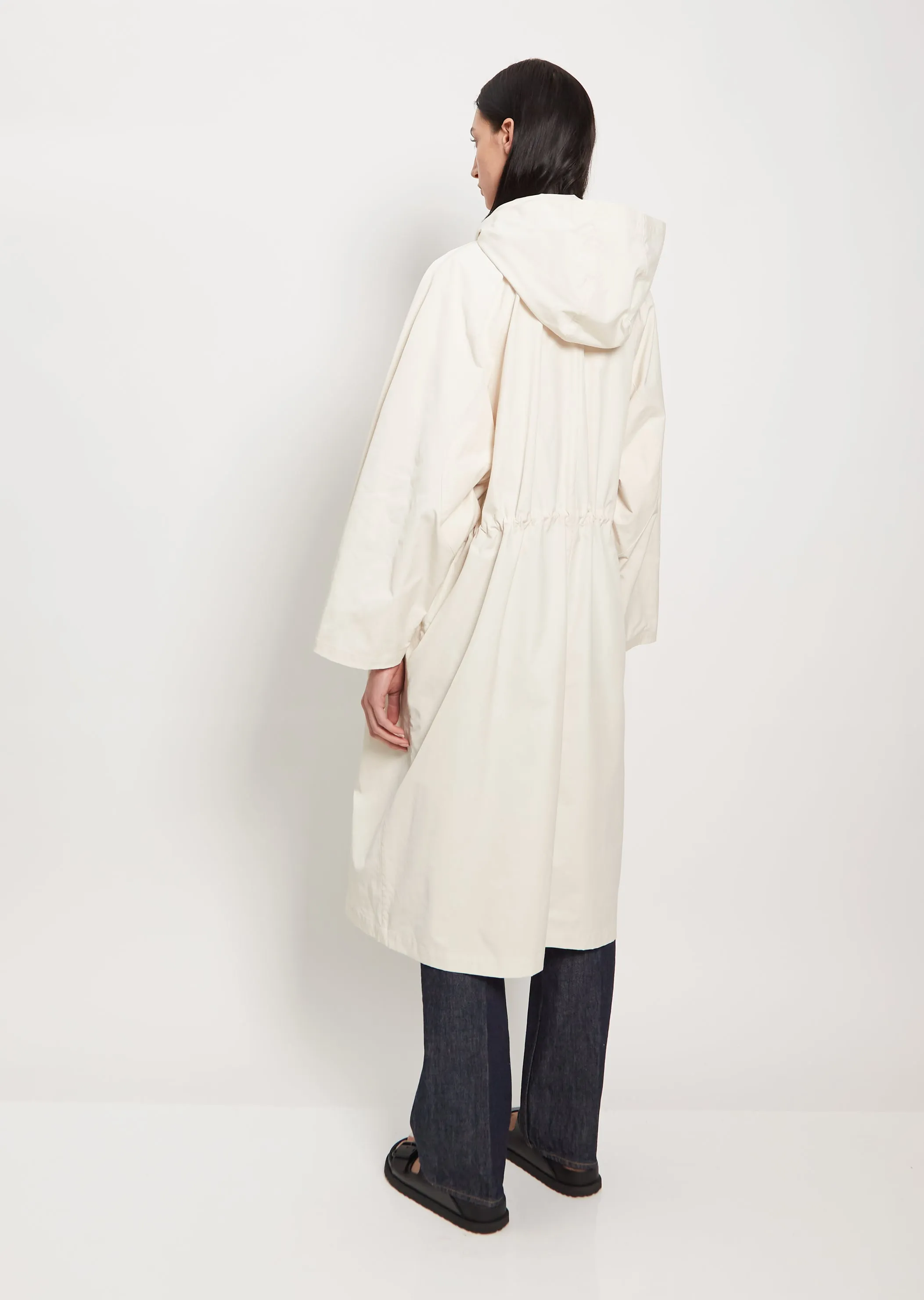 Hooded Parka Coat — Ivory