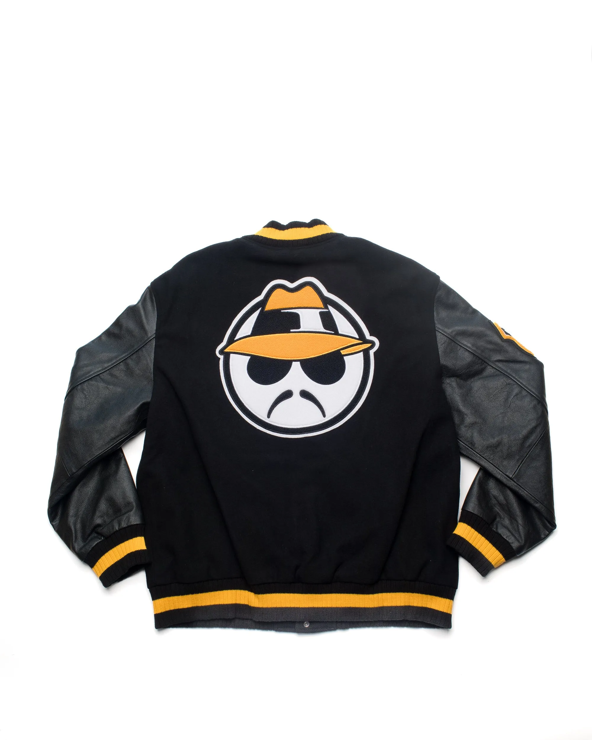 LEATHER SLEEVE VARSITY JACKET