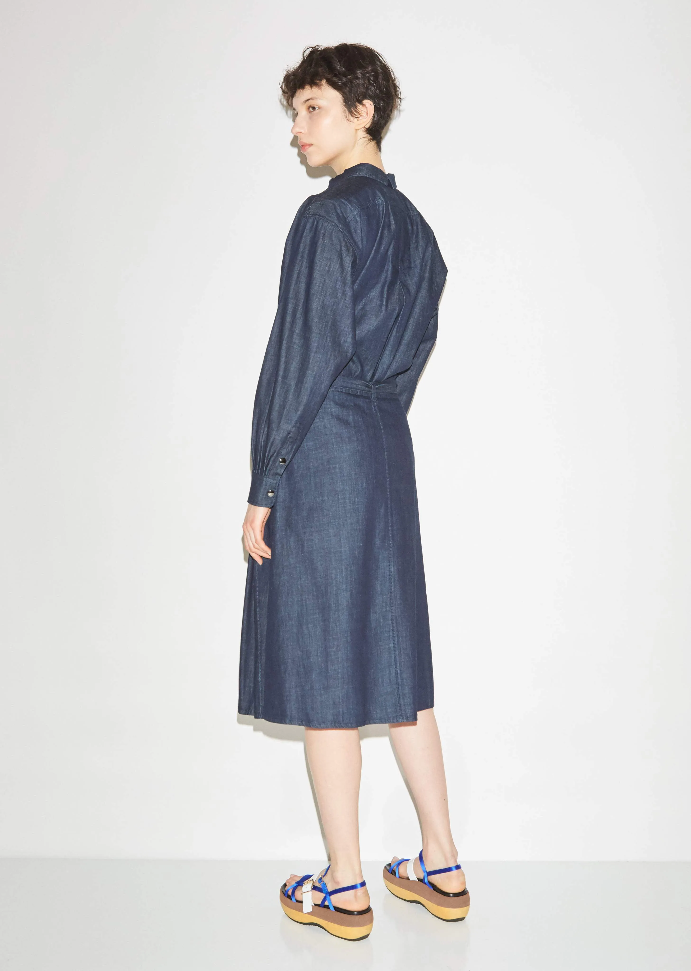 Light Indigo Twill Cotton Skirt