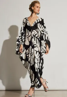 Maxine Silk Kaftan in Zampa Nera