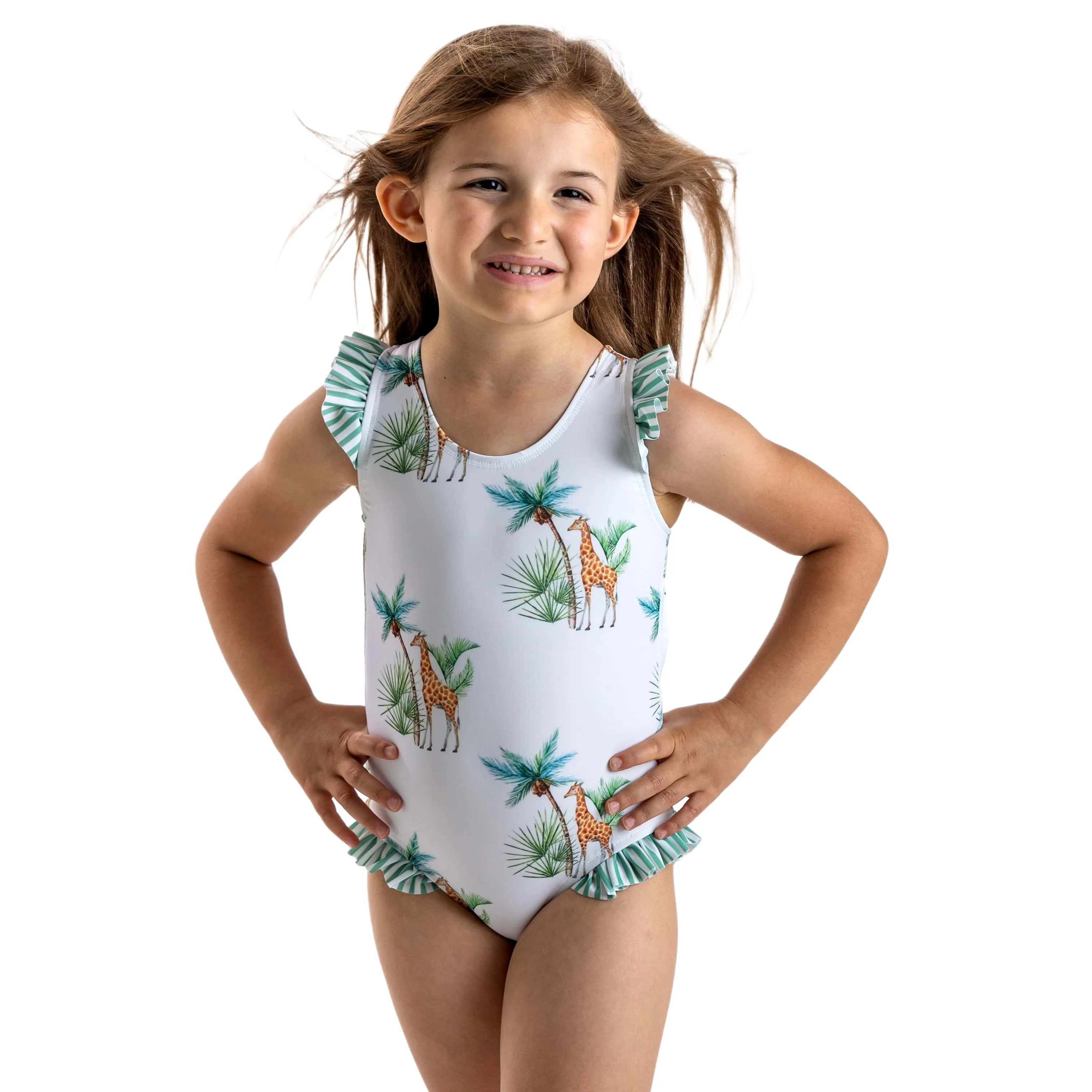 MEIA PATA - La Digue Giraffe Print Swimsuit - Green