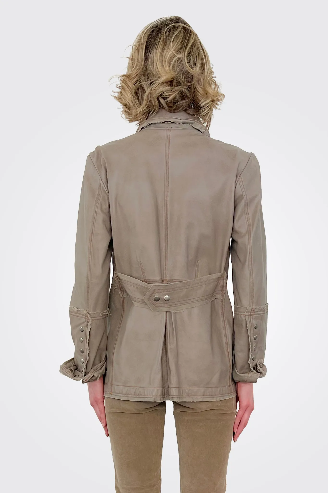 Meryl Leather Jacket - Thunder