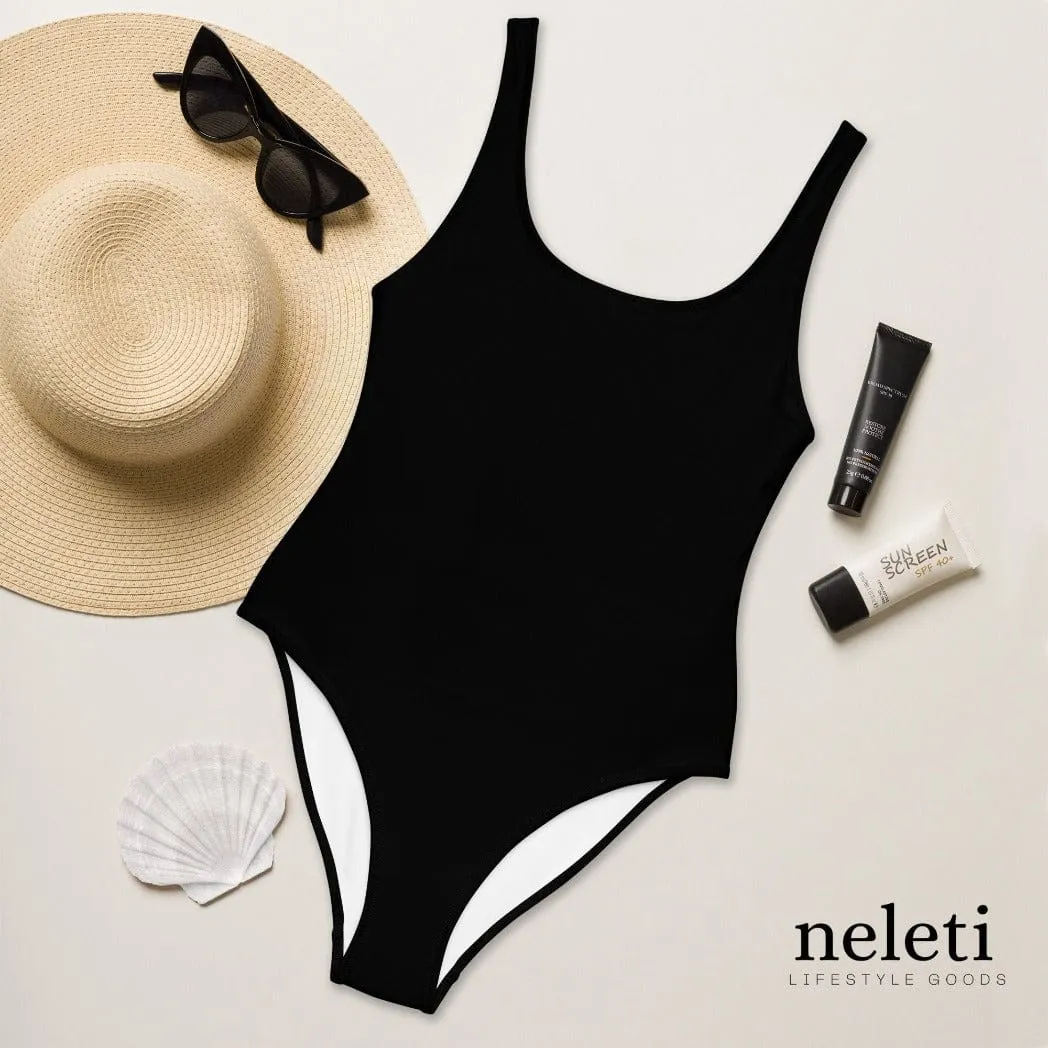 One-Piece Black Swimsuit for Women