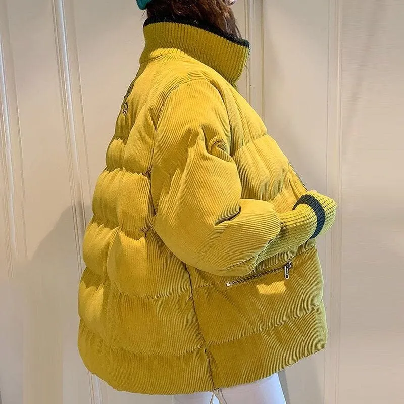 Padded Jacket "OH BABY IT'S A" with Sleeve Details