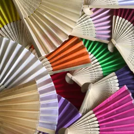 SALE - Wedding Hand Fan - Silk