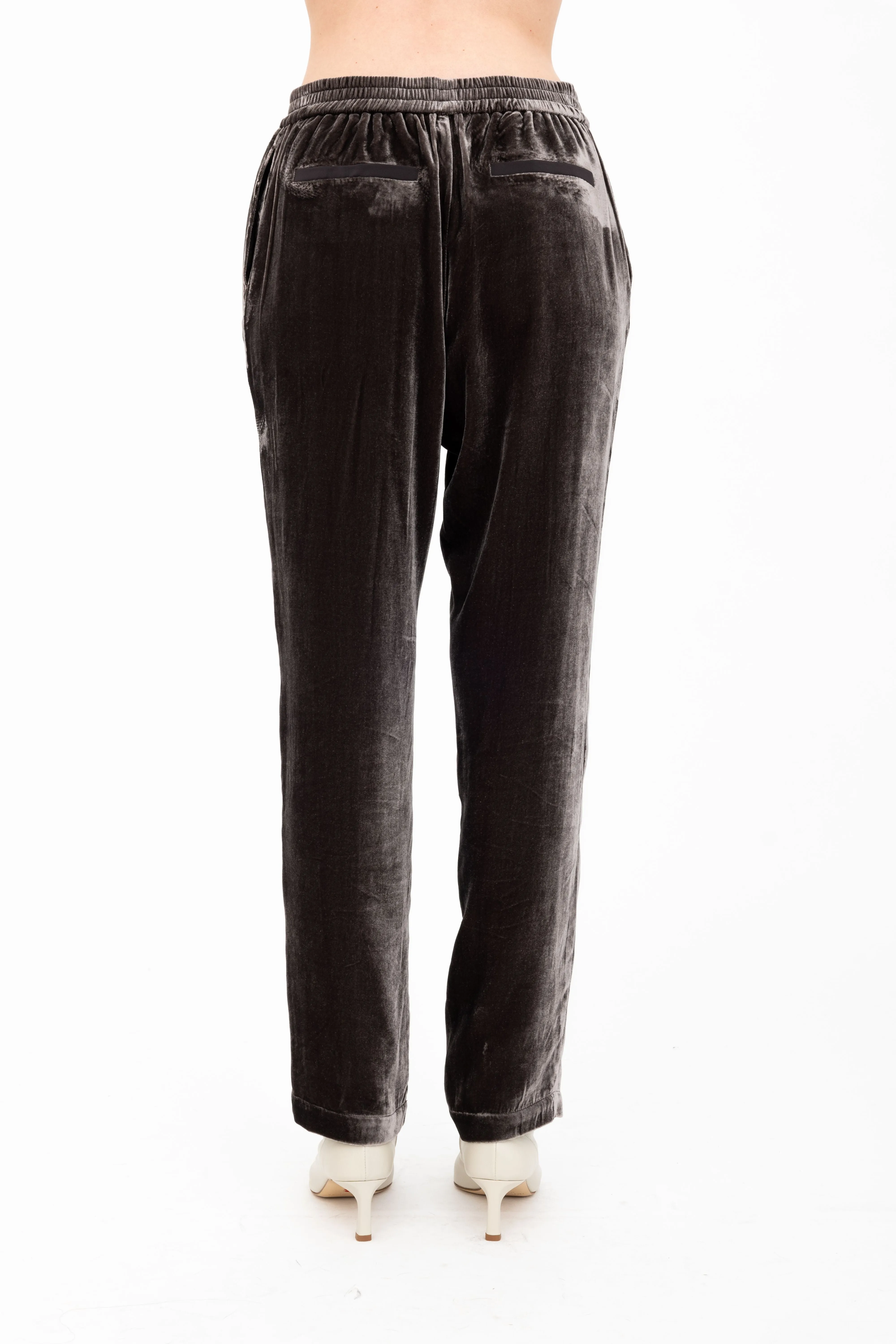 Silk Velvet Pant with Faux Fly - ATTICUS H24