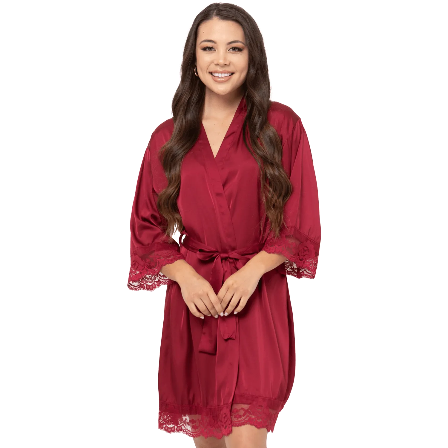 Silky Lace Robes-Front Initial