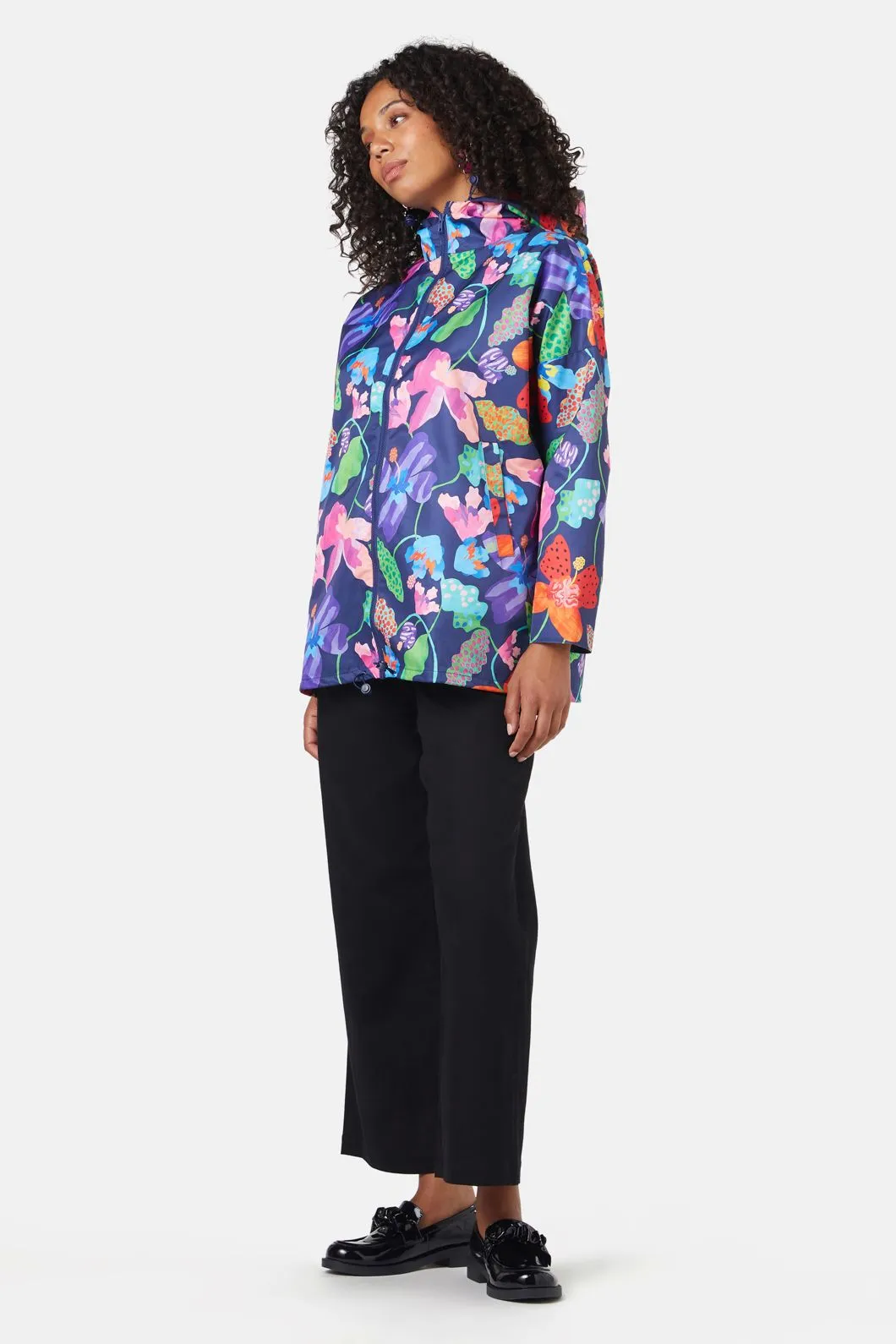 Trippy Flowers Raincoat