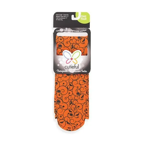 Women's Halloween Therapeutic Compression Socks - 2 Styles to Look Cute while helping rescued animals!